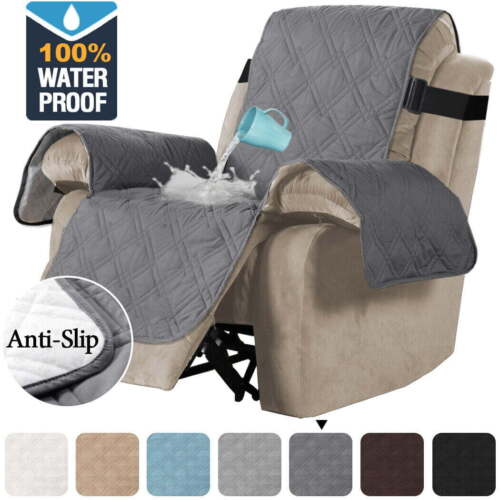 Recliner Chair Cover Reversible Recline Sofa Slipcover Furniture Protector - Görsel 1