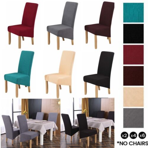 XL Size High Back Chair Cover Polar Fleece Seat Cover for Dinning Hotel Banquet - Görsel 1
