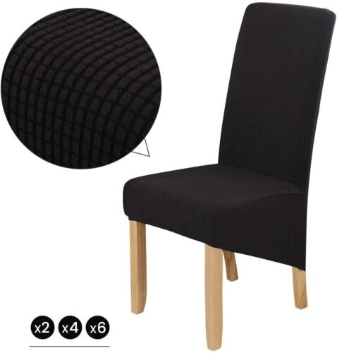 XL Size High Back Chair Cover Polar Fleece Seat Cover for Dinning Hotel Banquet - Görsel 6