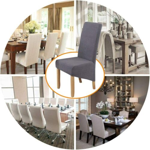XL Size High Back Chair Cover Polar Fleece Seat Cover for Dinning Hotel Banquet - Görsel 9