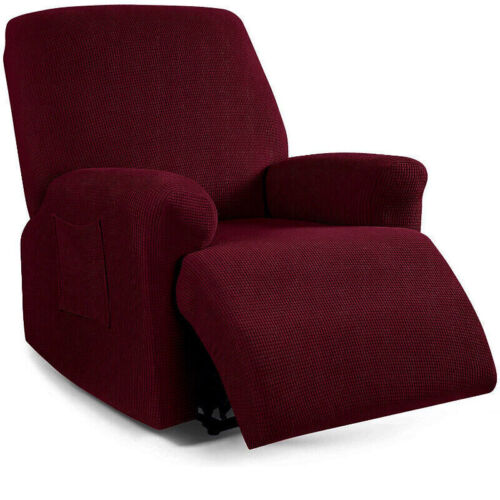 WaterProof 4 Piece Stretch Recliner Covers Living Room Recliner Chair Slipcovers - Görsel 9