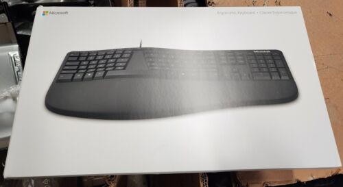 Microsoft - Ergonomic Full-size Wired Mechanical Keyboard - Black - Görsel 1