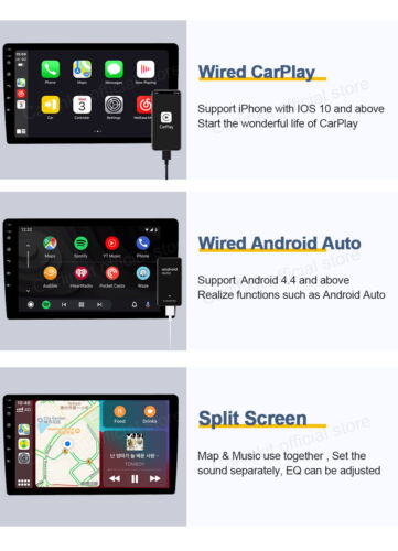 Carlinkit USB Wireless Android Auto Adapter Apple CarPlay Dongle Multimedia Play - Görsel 10