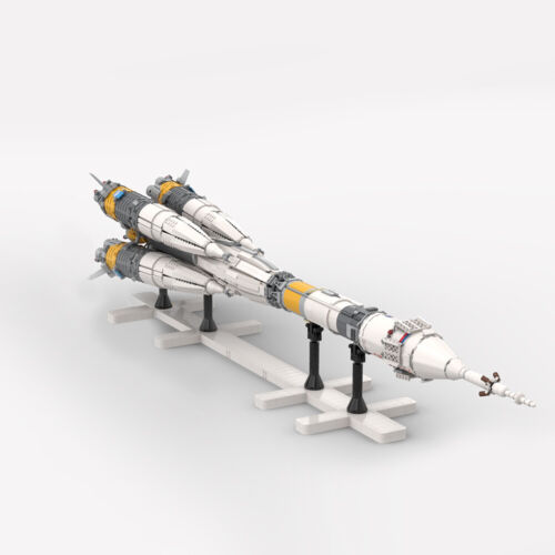 YOUFOY Sojus-FG Orbital Launch Vehicle Rocket with Display Stand 3739 Parts - Görsel 1