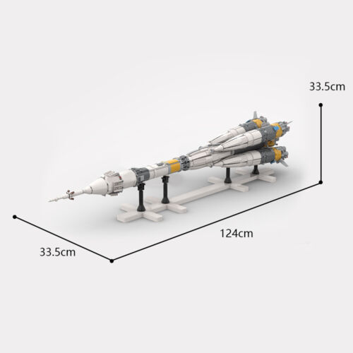 YOUFOY Sojus-FG Orbital Launch Vehicle Rocket with Display Stand 3739 Parts - Görsel 4