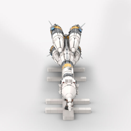 YOUFOY Sojus-FG Orbital Launch Vehicle Rocket with Display Stand 3739 Parts - Görsel 5