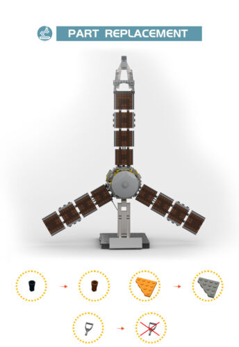 YOUFOY Juno Spacecraft: A Space Probe Orbiting the Planet Jupiter 1267 Parts - Görsel 8
