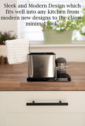 Kitchen Sink Caddy, Towel & Brush Storage Compartments, Sink Storage - Görsel 3