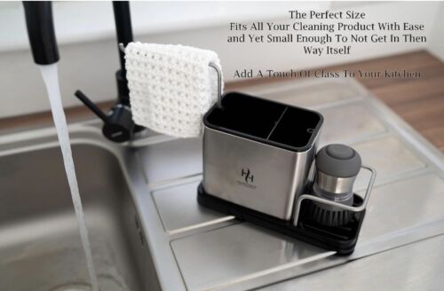 Kitchen Sink Caddy, Towel & Brush Storage Compartments, Sink Storage - Görsel 4