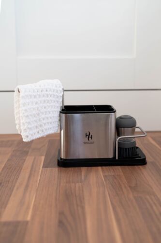 Kitchen Sink Caddy, Towel & Brush Storage Compartments, Sink Storage - Görsel 6
