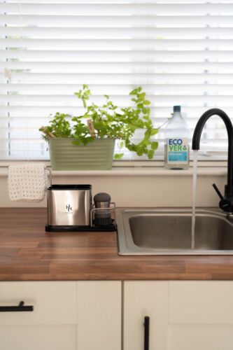Kitchen Sink Caddy, Towel & Brush Storage Compartments, Sink Storage - Görsel 7
