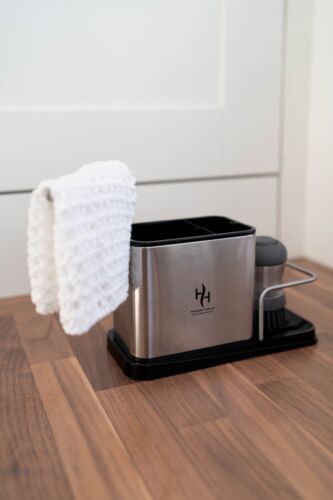 Kitchen Sink Caddy, Towel & Brush Storage Compartments, Sink Storage - Görsel 8