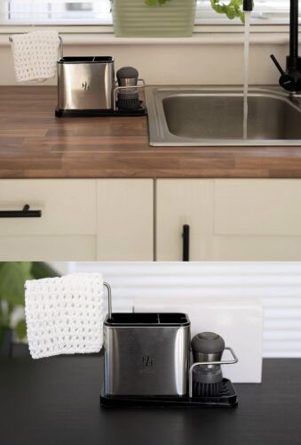 Kitchen Sink Caddy, Towel & Brush Storage Compartments, Sink Storage - Görsel 10