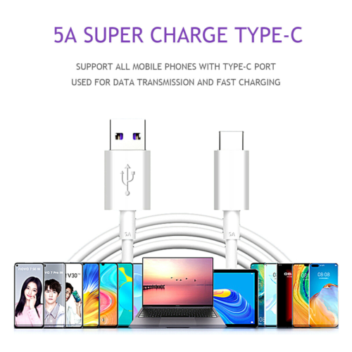 5A Fast Charging USB C Cable Phone Charger Data Micro USB Type C Cable HUAWEI - Görsel 8