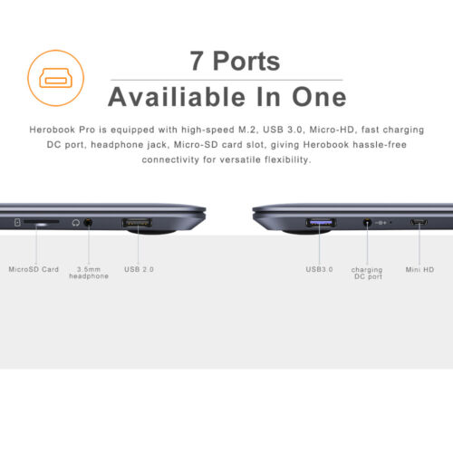 NEW CHUWI Ultra Thin 14.1" FHD Intel Celeron N4000 256GB SSD 8GB RAM Windows 11H - Görsel 9