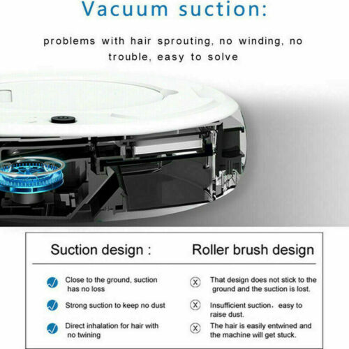 Smart Sweeping Robot Vacuum Cleaner Floor Edge Dust Clean Suction Sweeper - Görsel 4