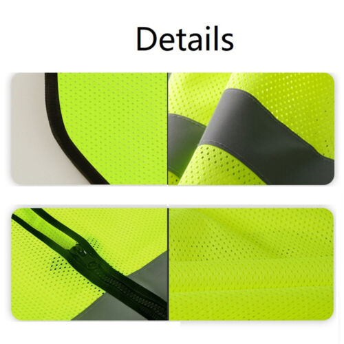 New High Visibility Reflective Vest Working Clothes Outdoor Reflective Safety XL - Görsel 4