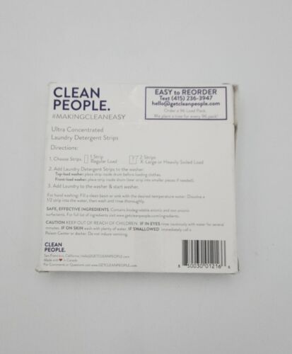 Clean People Laundry Detergent Sheets 32 Plant-Based Fresh and Clean Scent New - Görsel 2