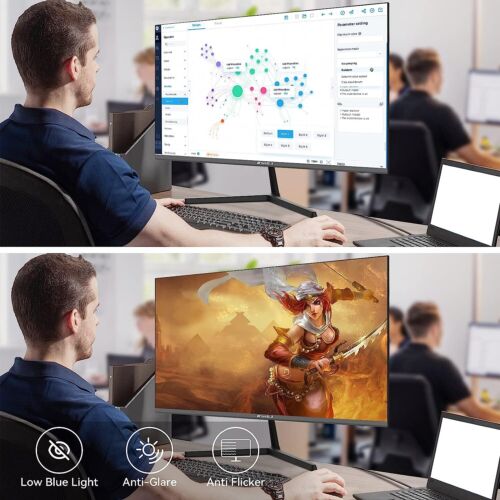 Sansui Monitor 22'' IPS 75H 1080P HDMI VGA Port Computer Monitor Ultra-Thin Tilt - Görsel 7