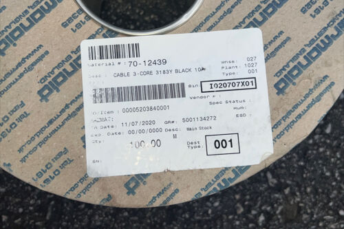 CABLE 3-CORE 3183Y BLACK 10A 70-12439 *100 METERS* BLACK 47/17 - Görsel 2