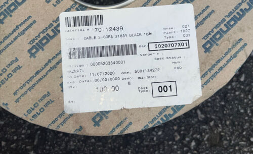 CABLE 3-CORE 3183Y BLACK 10A 70-12439 *100 METERS* BLACK 47/17 - Görsel 4
