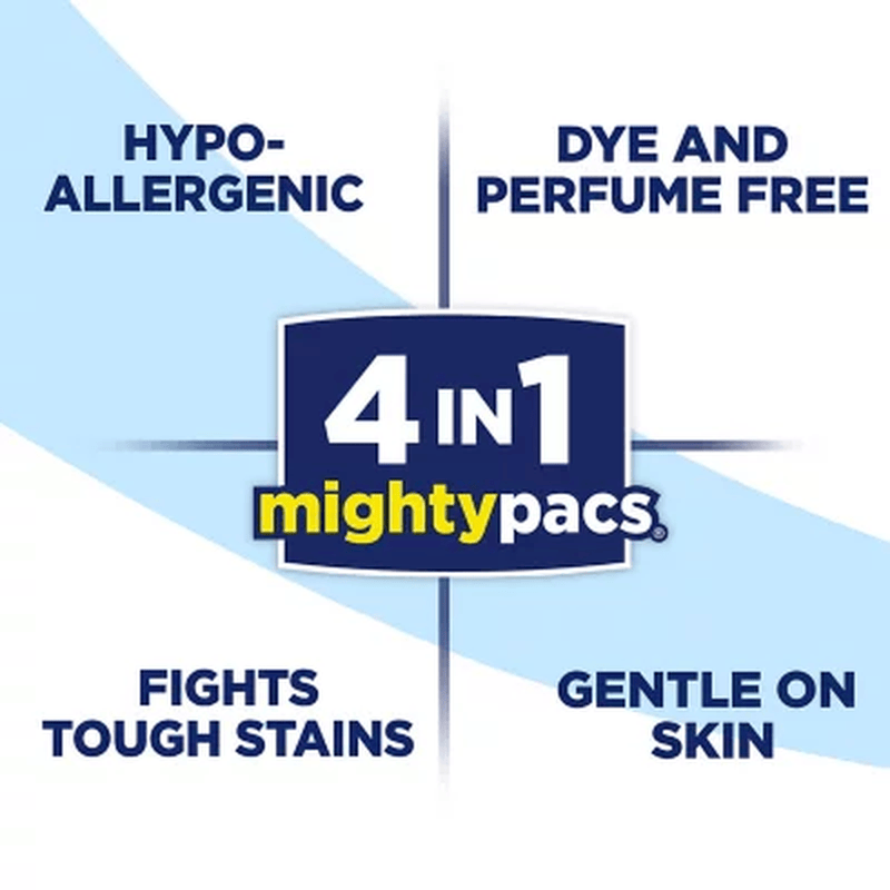 All Mighty Pacs Laundry Detergent, Free Clear for Sensitive Skin (120 Ct.) - Görsel 11