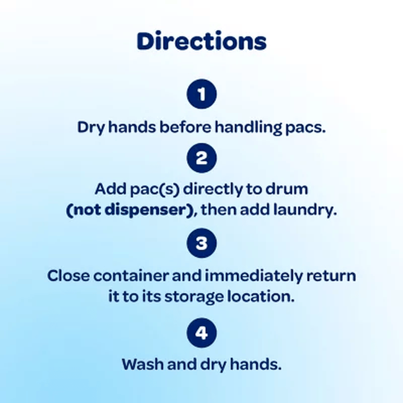 All Mighty Pacs Laundry Detergent, Free Clear for Sensitive Skin (120 Ct.) - Görsel 12