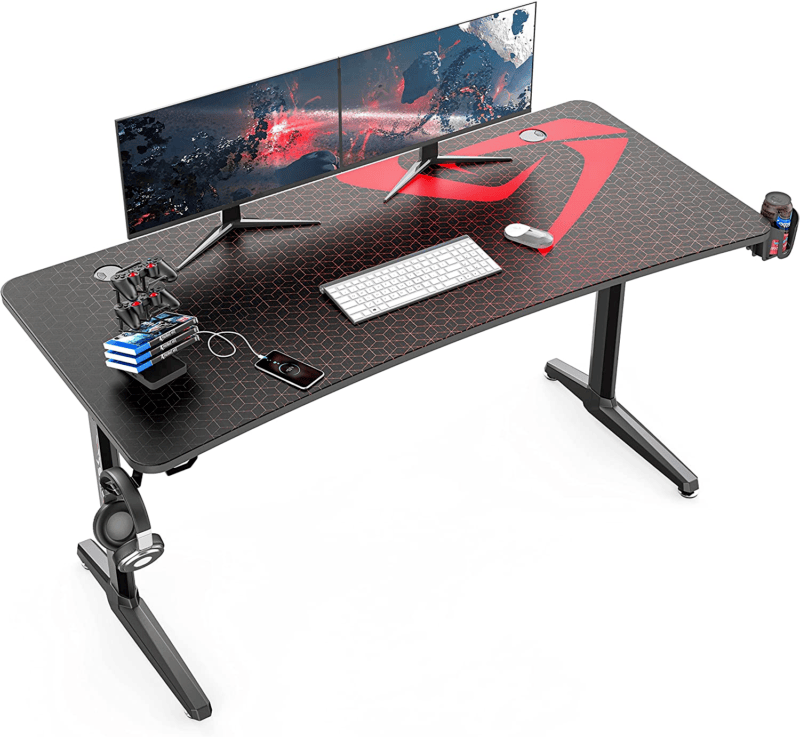 60 Inch Gaming Desk Home office PC Gaming Table RGB Workstation - Görsel 11