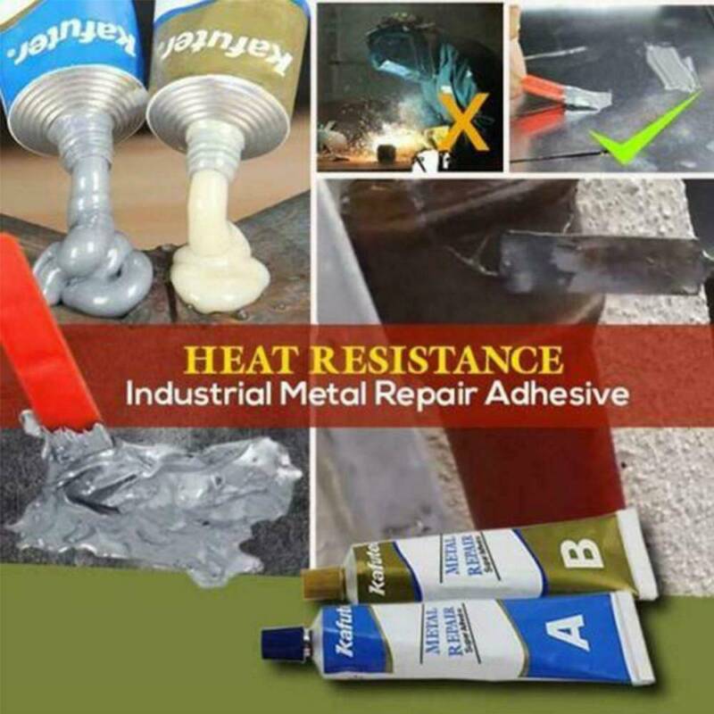 USA 2Pcs Kafuter 60g Industrial Heat Resistance Cold Weld Metal Repair Paste Set - Görsel 2