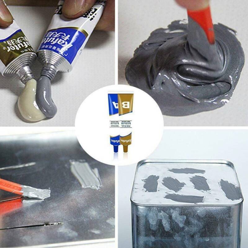 2x Industrie Hitzebeständigkeit Kaltver Metall Reparatur Paste Kleber Gel B & A - Görsel 11