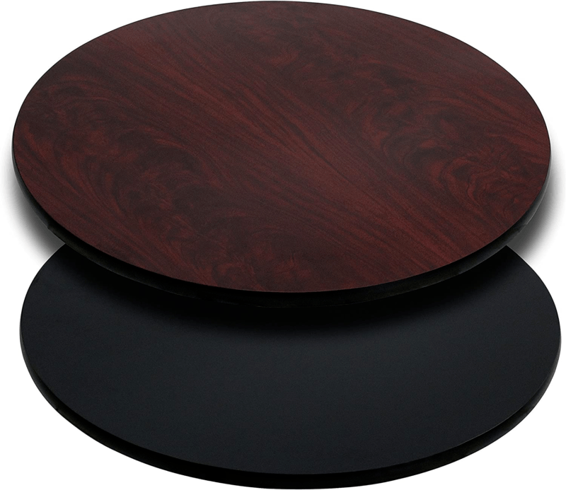 Flash Furniture Glenbrook 30'' round Table Top with Black or Mahogany Reversible - Görsel 6