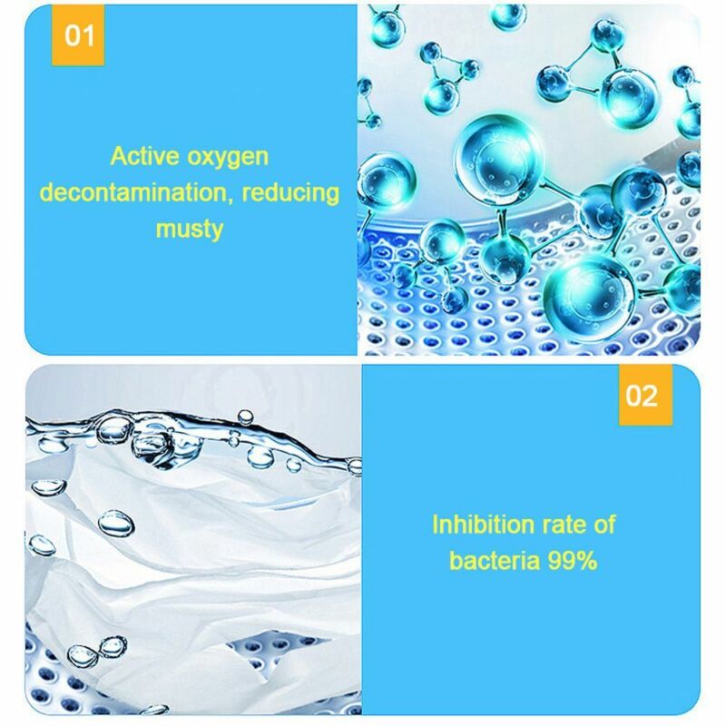 Washing Machine Effervescent Tablet Washer Cleaner Detergent Cleaning Tablets - Görsel 2