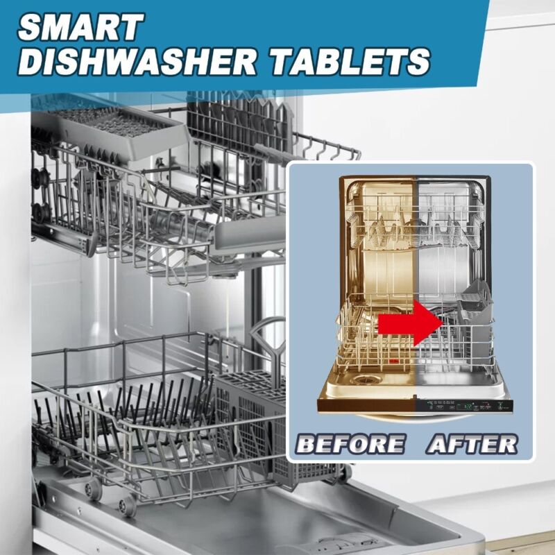 Cleaning Detergent Tablets Strong Oil Stain Removal Dishwasher Cleaner - Görsel 6