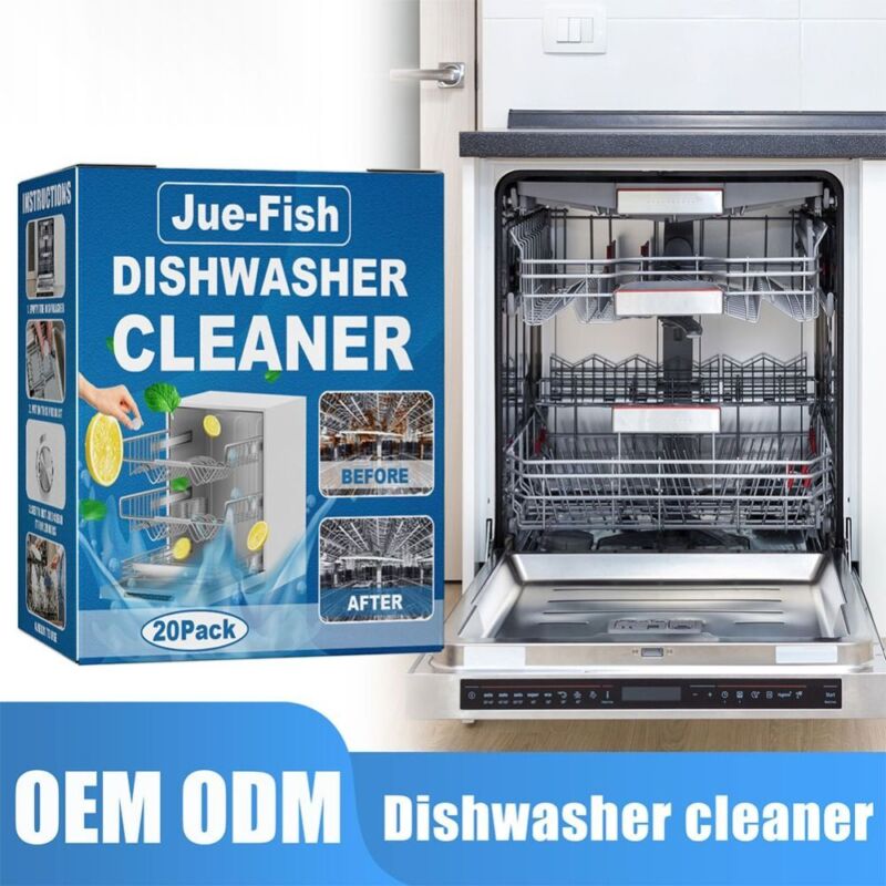 Cleaning Tools Detergent Tablets Strong Oil Stain Dishwasher Cleaner Removal - Görsel 1