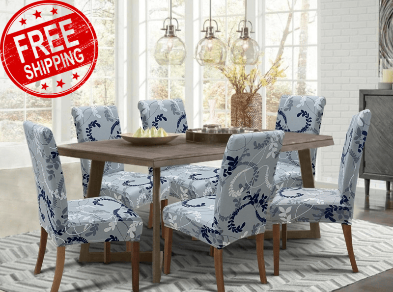 Chair Covers for Dining Room 6 Pack, Stretch Dining Chair Cover, Washable Spande - Görsel 3