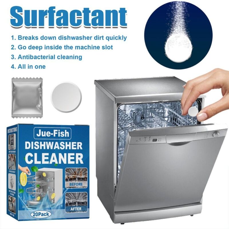 Cleaning Tools Detergent Tablets Strong Oil Stain Dishwasher Cleaner Removal - Görsel 3