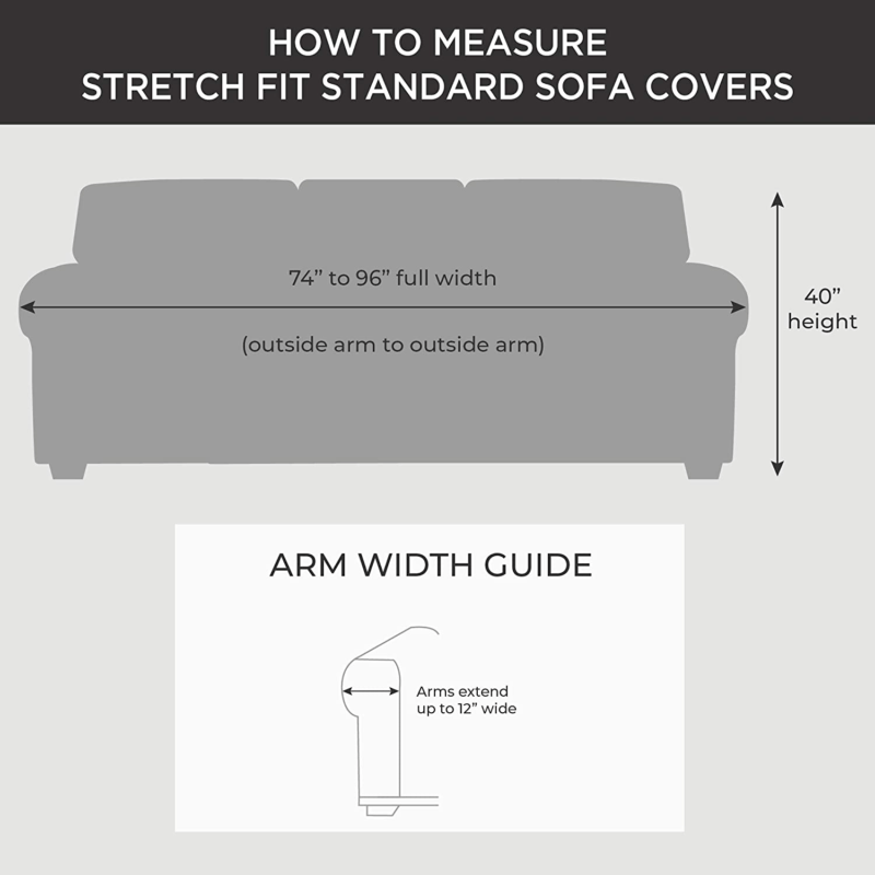 Surefit Ultimate Stretch Leather 4 PC Sofa Slipcover in Weathered Saddle - Görsel 5