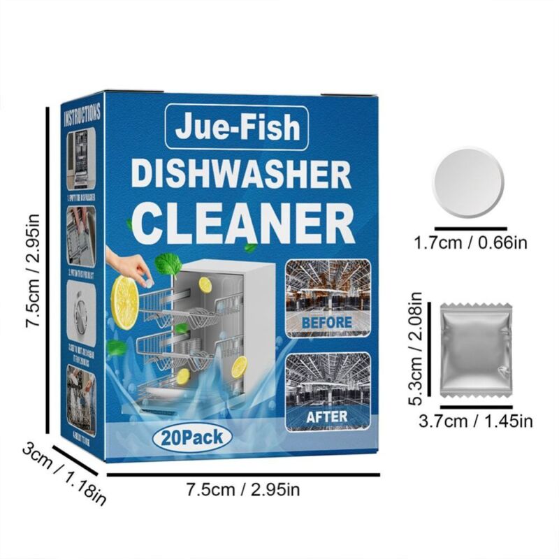 Tools Cleaning Detergent Tablets Removal Strong Oil Stain Dishwasher Cleaner - Görsel 2