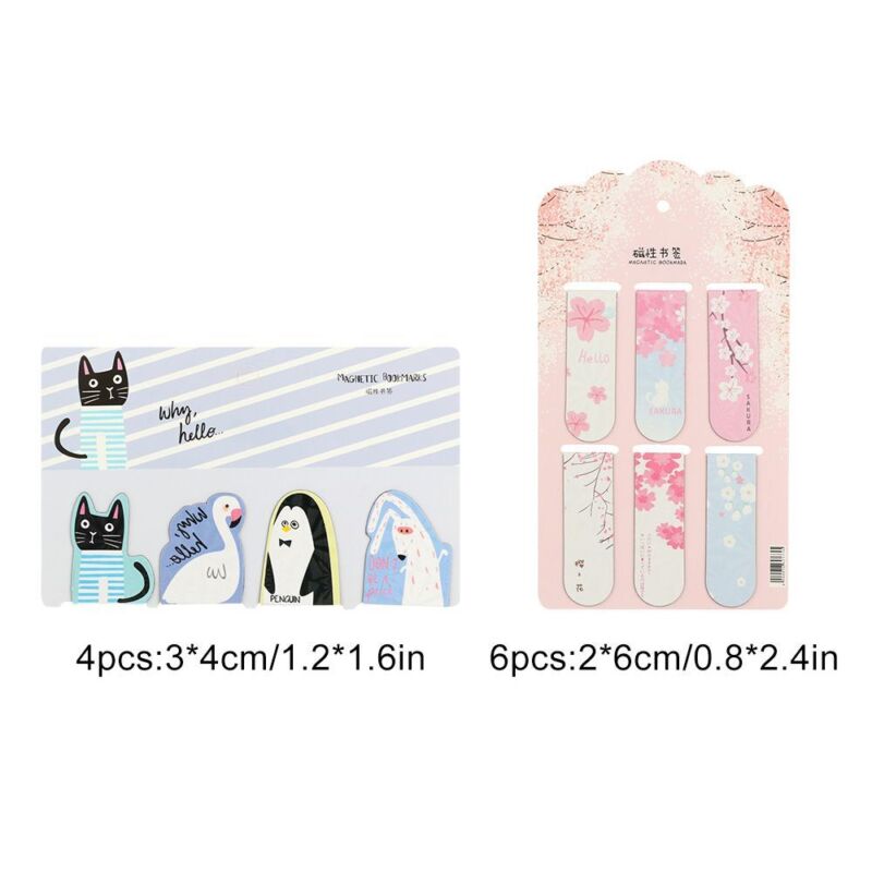 School Office Supply Page Clip Magnetic Bookmarks Magnet Book Mark Page Markers - Görsel 3