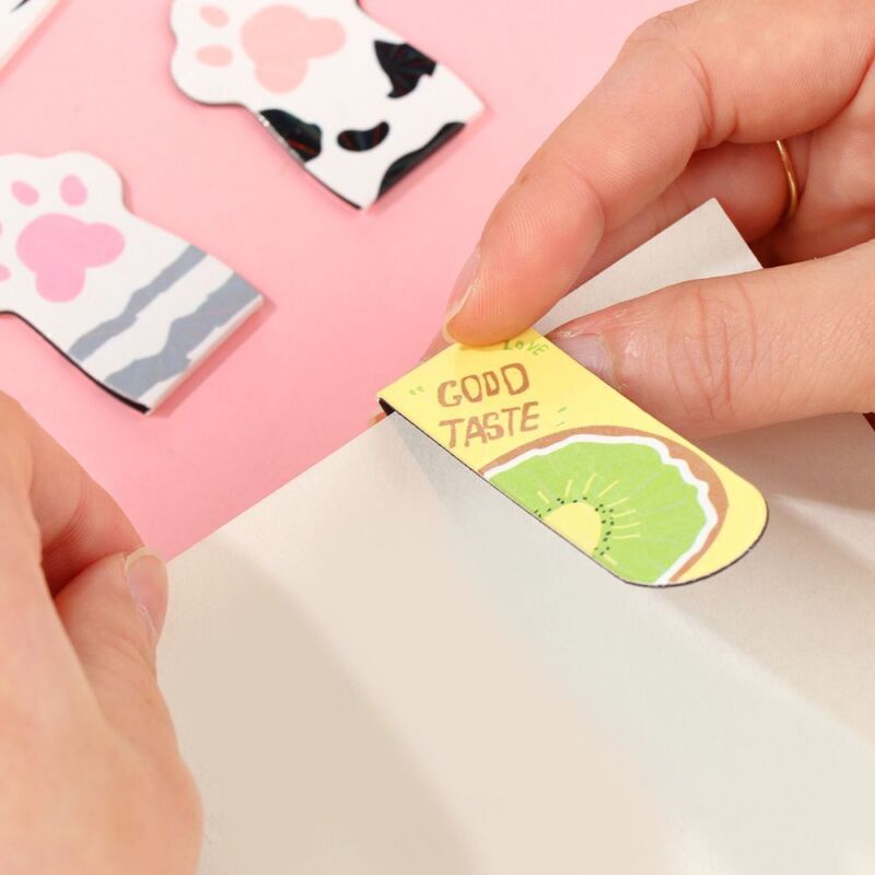 School Office Supply Page Clip Magnetic Bookmarks Magnet Book Mark Page Markers - Görsel 11