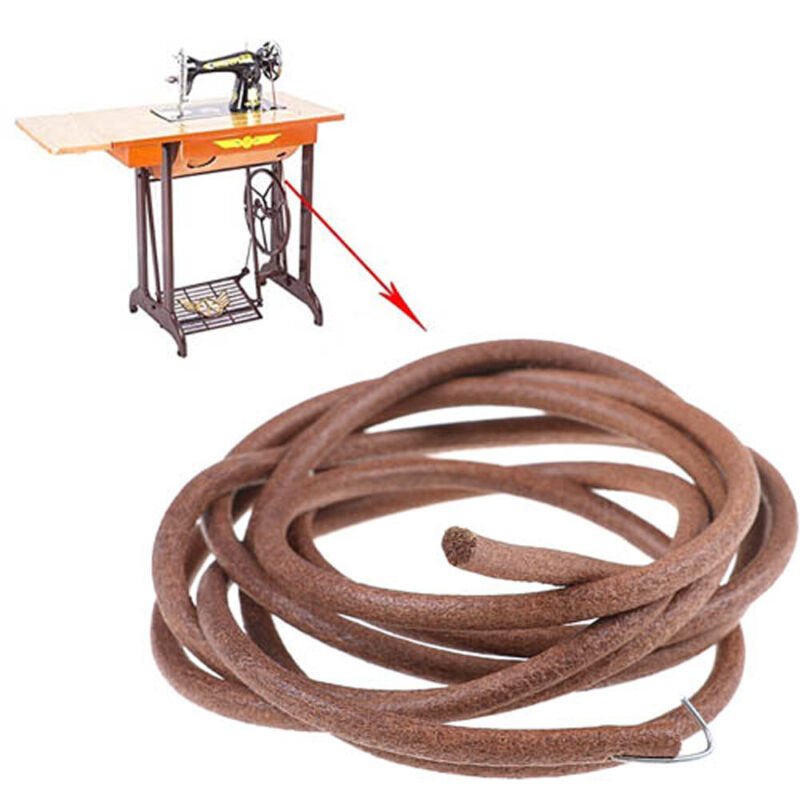 72" 183cm Leather Belt Antique Treadle Parts + Hook For Singer Sewing  Machine - Görsel 4