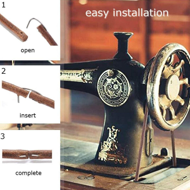 72" 183cm Leather Belt Antique Treadle Parts + Hook For Singer Sewing  Machine - Görsel 9