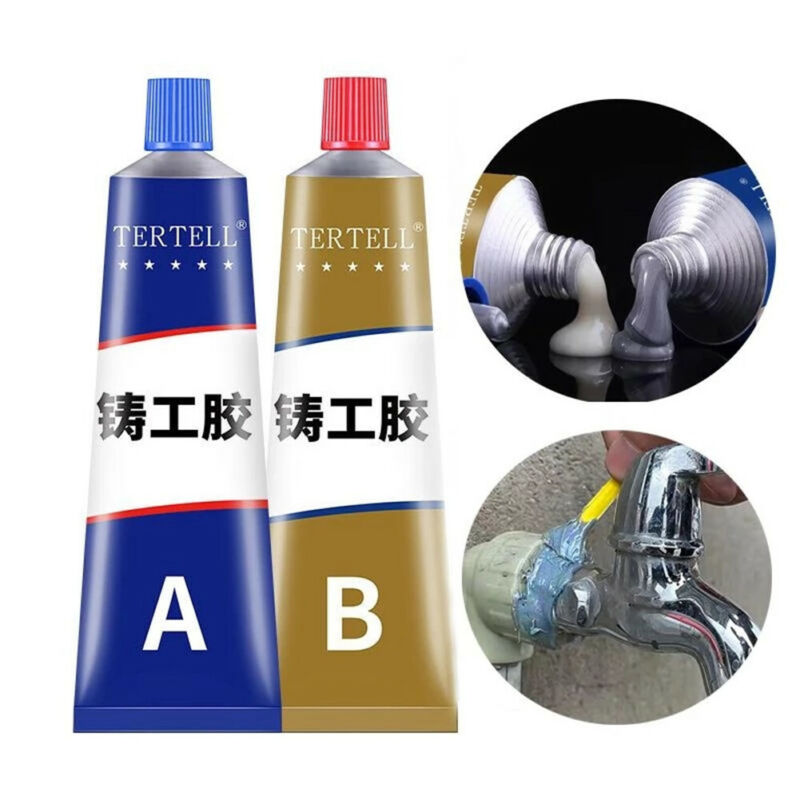 Industrial Metal Repair Paste Glue Heat Resistance Cold Weld Adhesive AB Gel NEW - Görsel 2