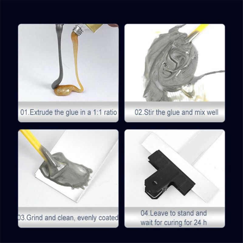 Industrial Metal Repair Paste Glue Heat Resistance Cold Weld Adhesive AB Gel NEW - Görsel 9