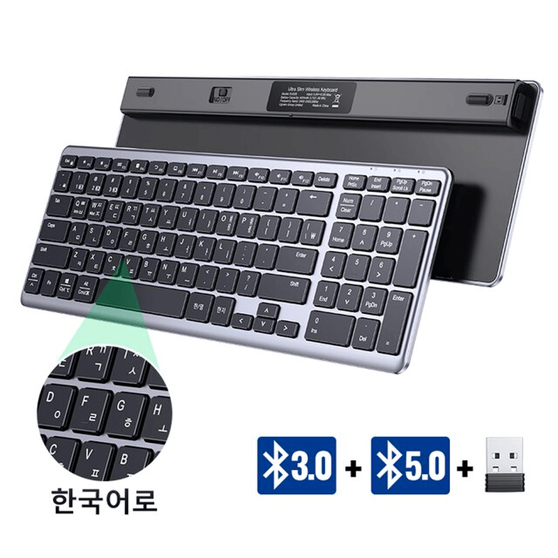 UGREEN Keyboard Wireless Bluetooth 5.0 2.4G Russian Korean English 99 Keys - Görsel 8