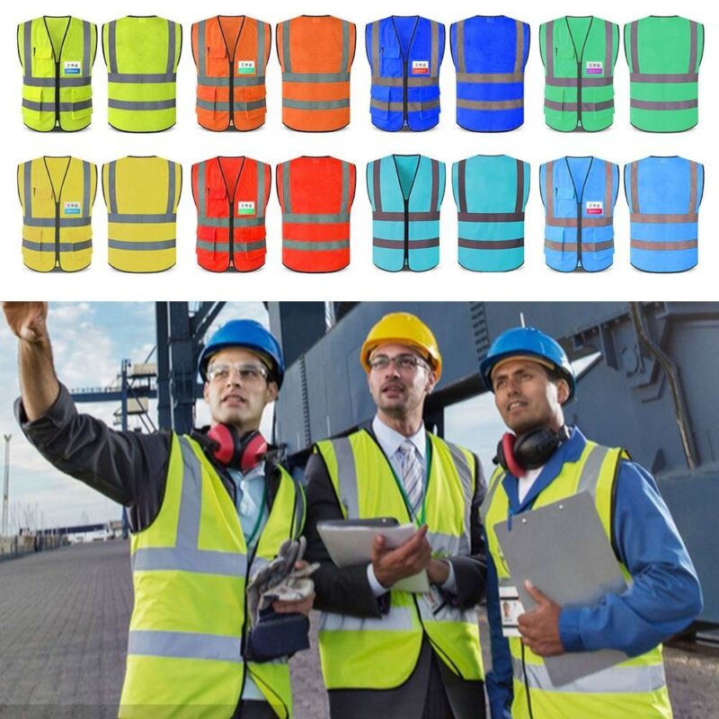 Multi-pockets Safety Jacket Colorful Working Clothes  Universal - Görsel 1