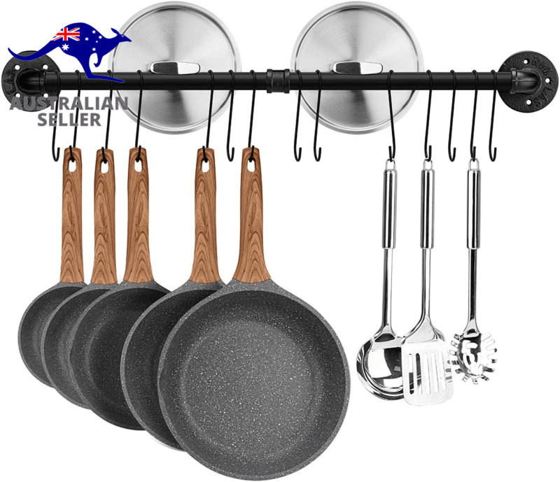 Kitchen Pot Pan Storage Rack Organizer Wall Mounted Kitchen Utensils Organizer - Görsel 7