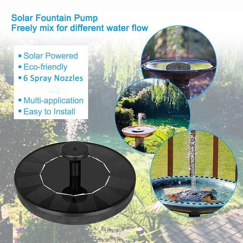 Solar Powered Water Fountain Pump for Garden Ponds Fish Tank Aquarium H - Görsel 9