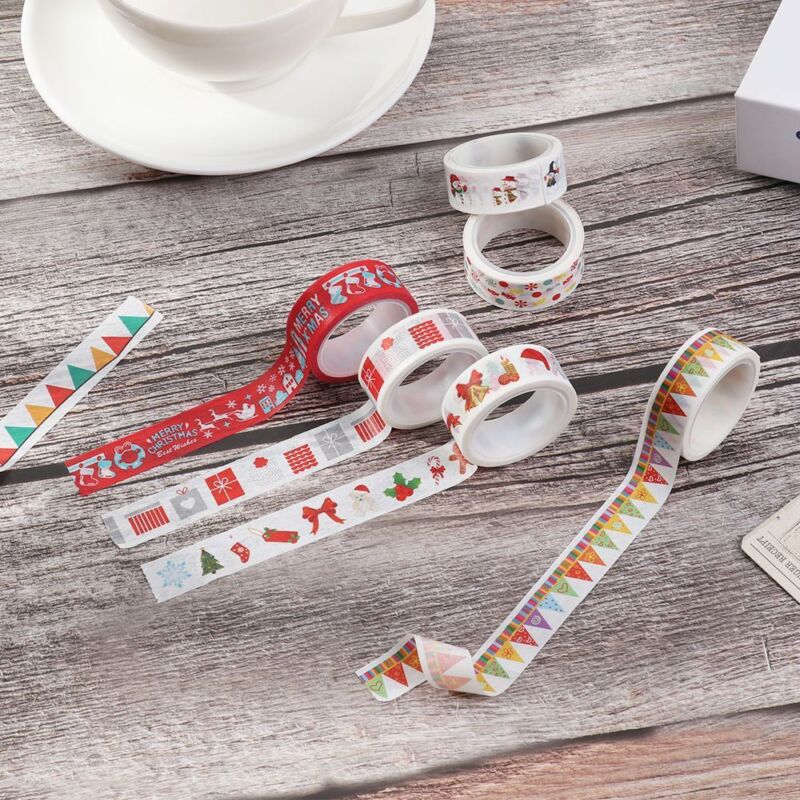 Scrapbooking Masking Tape Christmas Decor Tape Sticky Paper Christmas Tree - Görsel 11