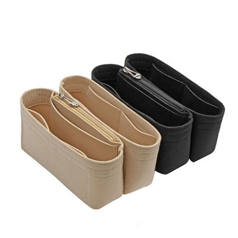Women's Felt Organizer Handbag Travel Bag Insert Liner Purse Organiser Pouch - Görsel 7